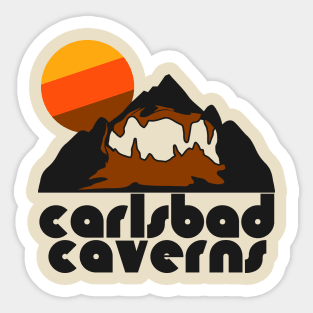 Retro Carlsbad Caverns ))(( Tourist Souvenir National Park Design Sticker